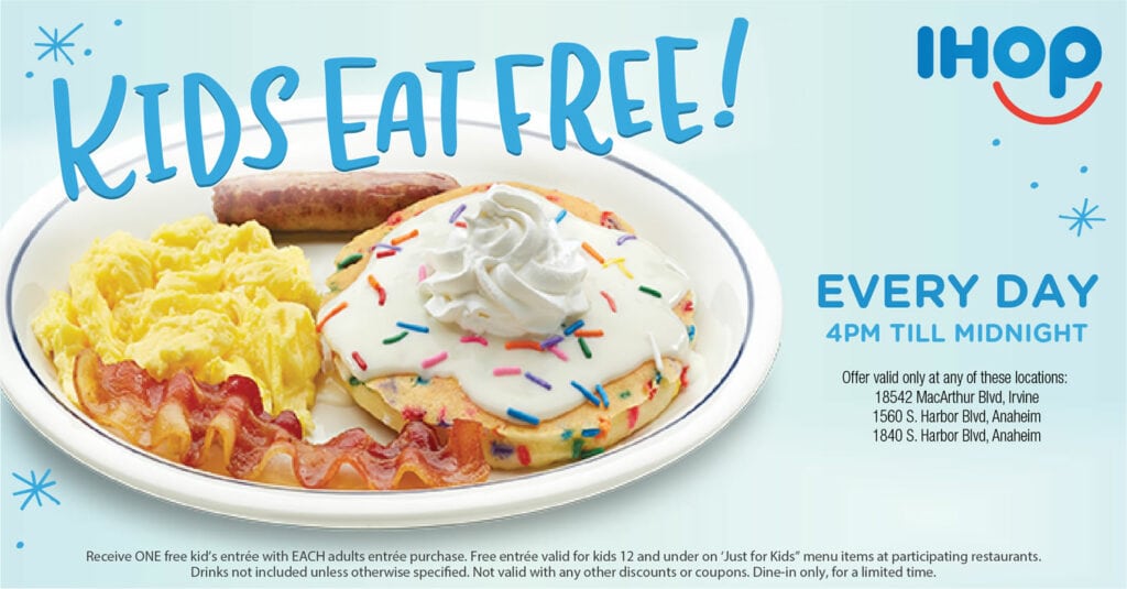 ihop kids eat free