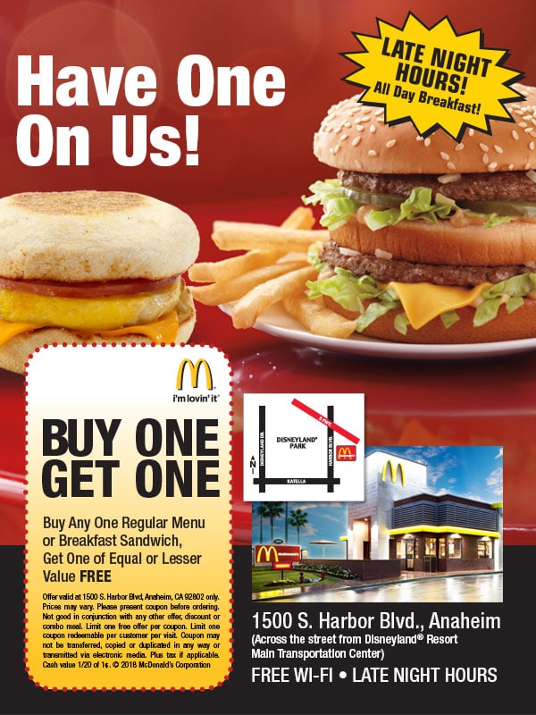 mcdonalds coupon anahiem