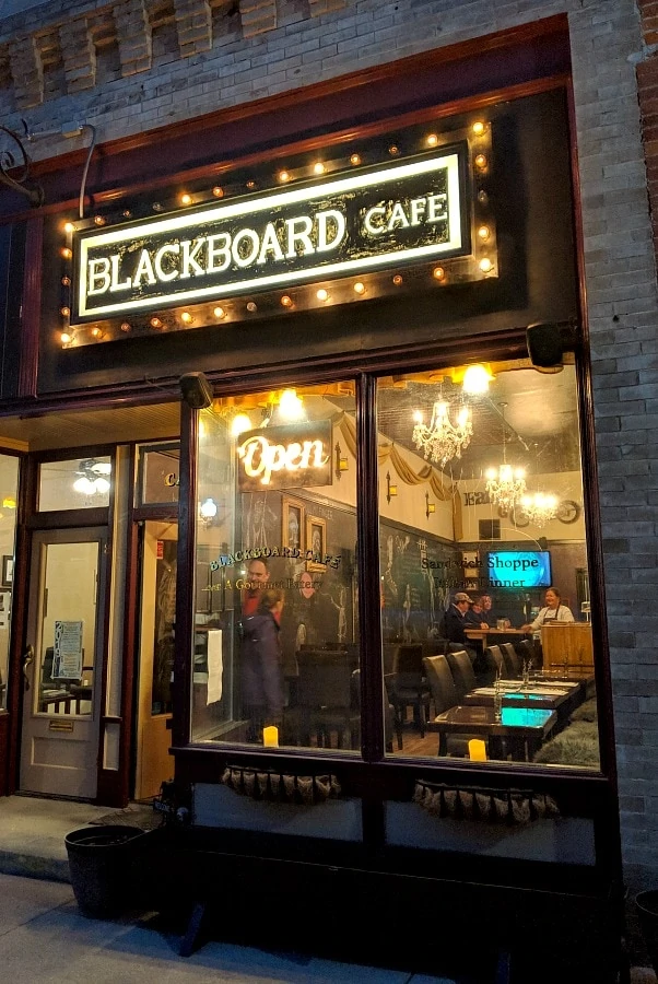 Blackboard Cafe in Wallace Idaho