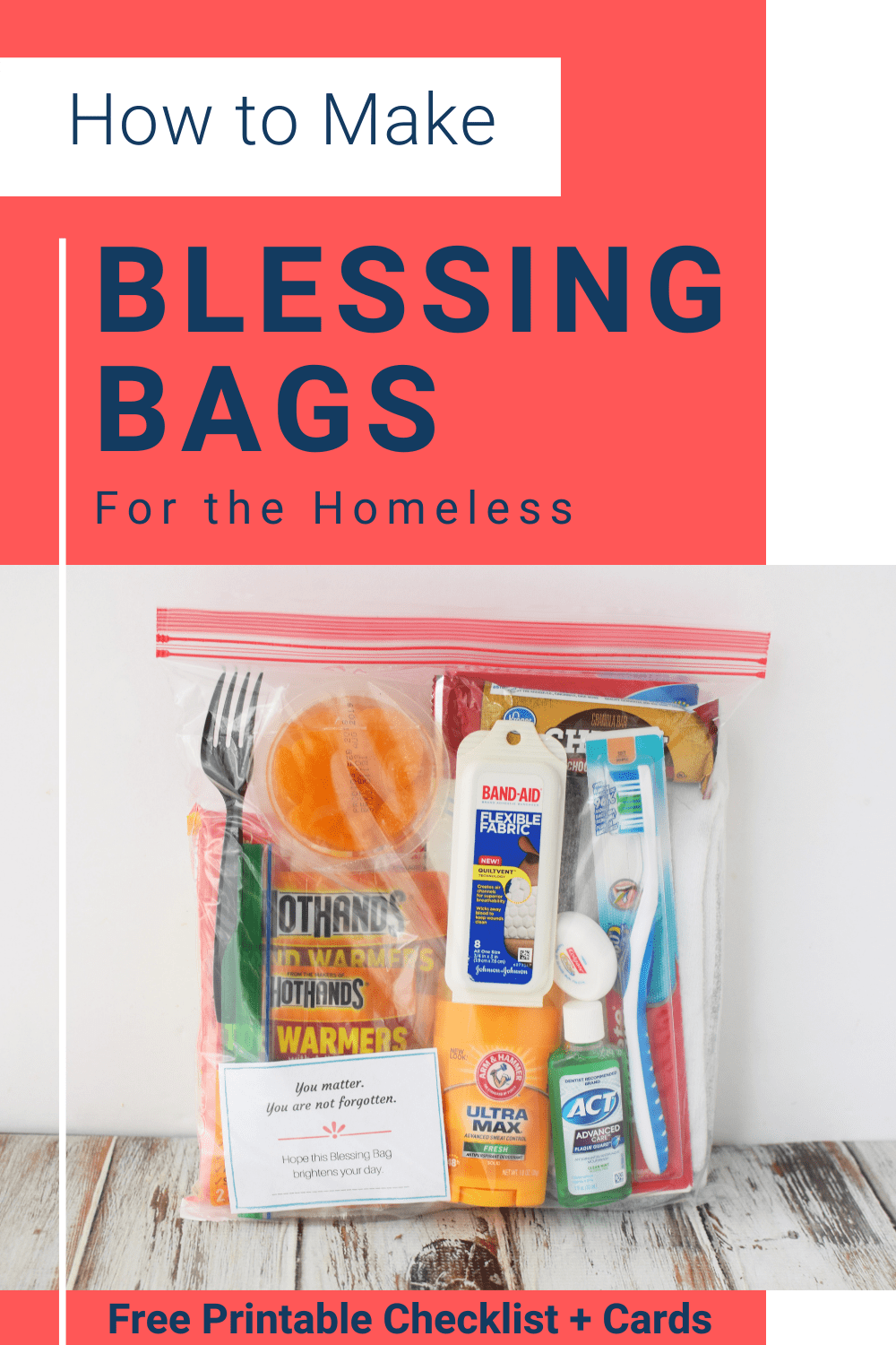 Blessing Bags Checklist Clipart