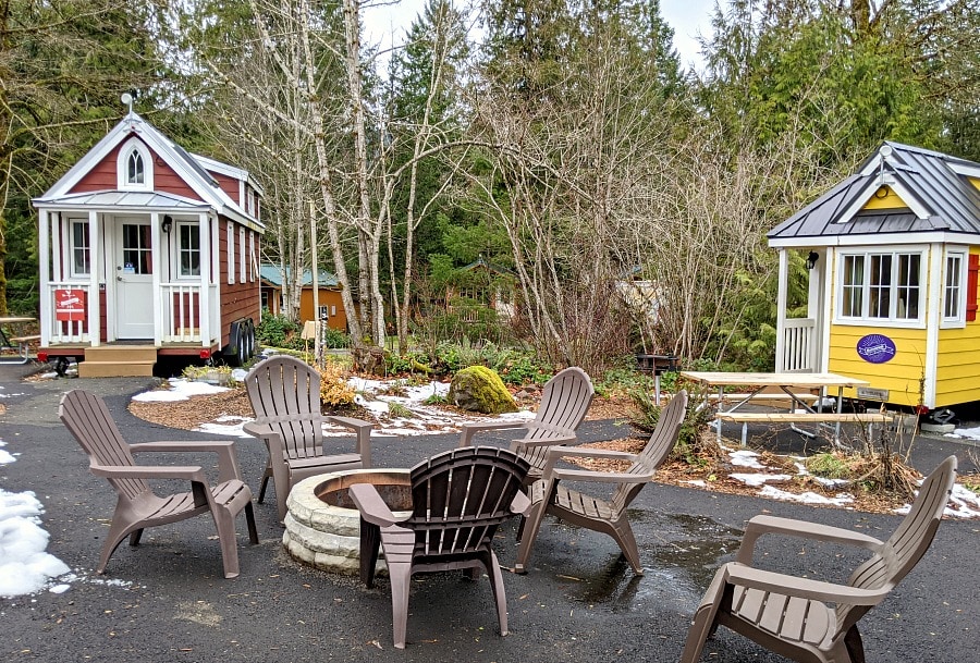 Mt Hood Tiny House Firepit