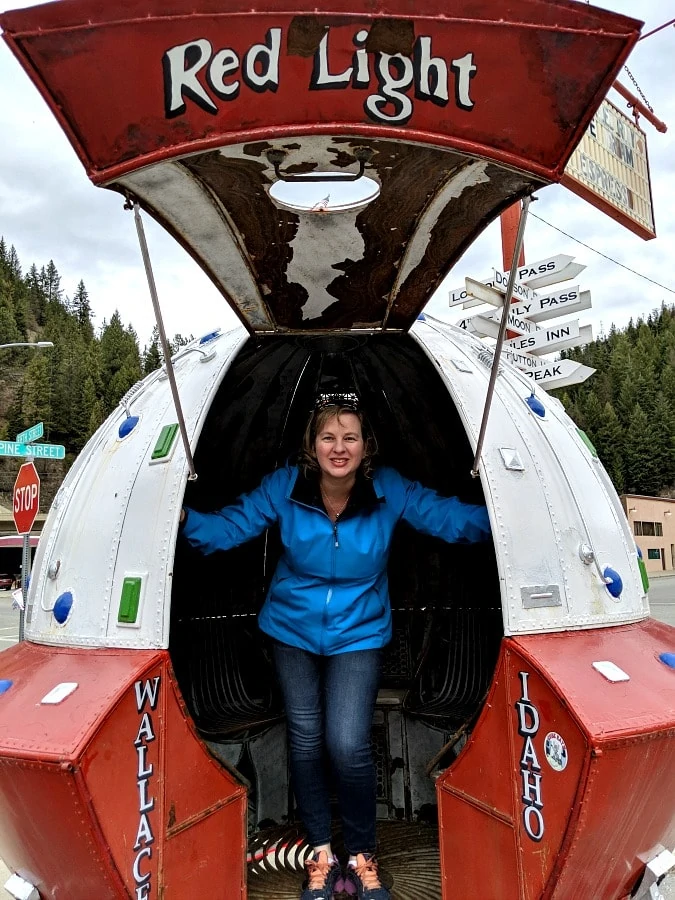 Red Light Garage Spaceship in Wallace Idaho