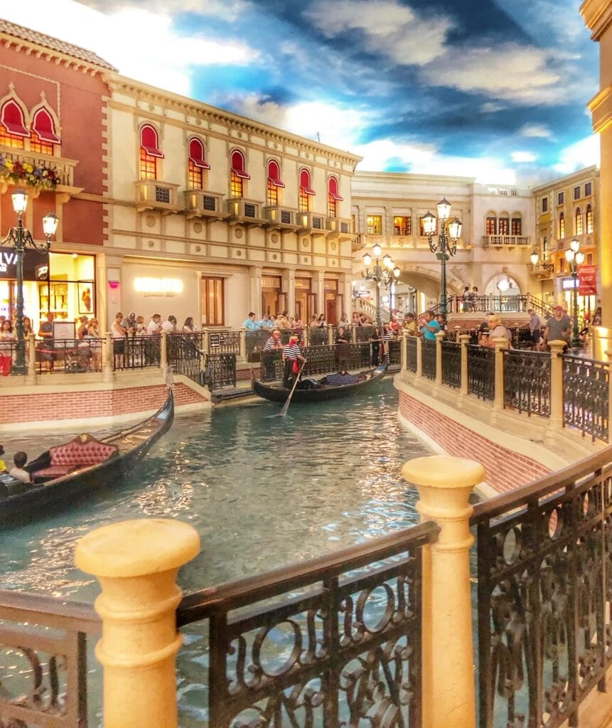 Gondola rides at the venetian las vegas