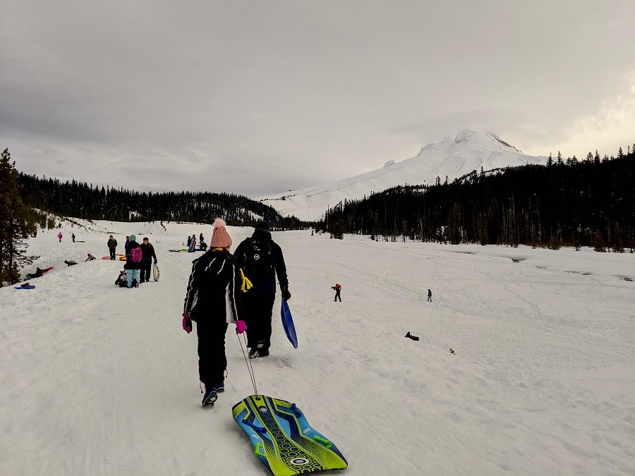 Mt Hood Sledding at White River Sno Park