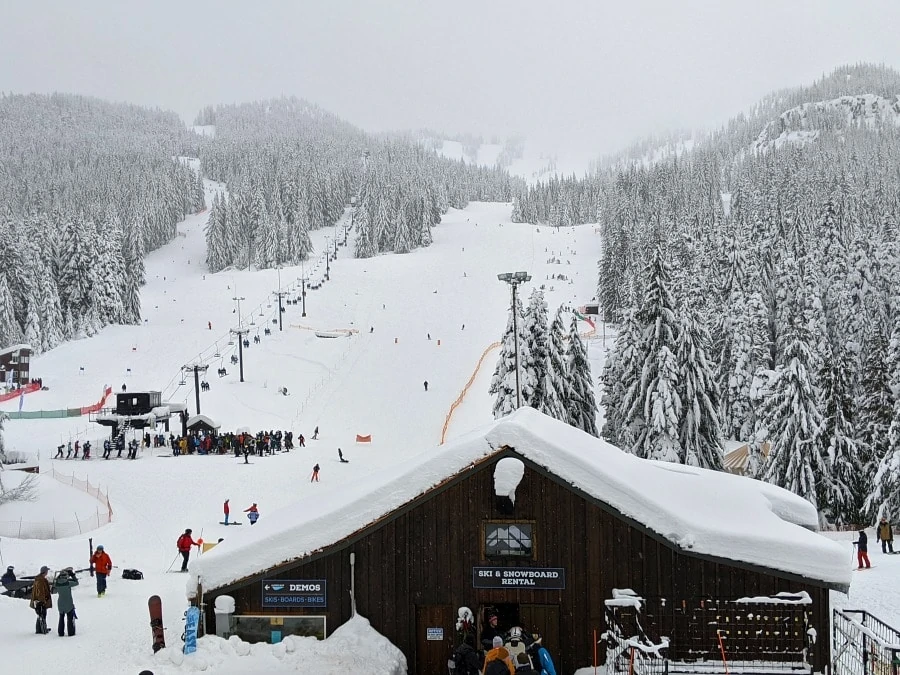 Skiing at Mt Hood Ski Bowl