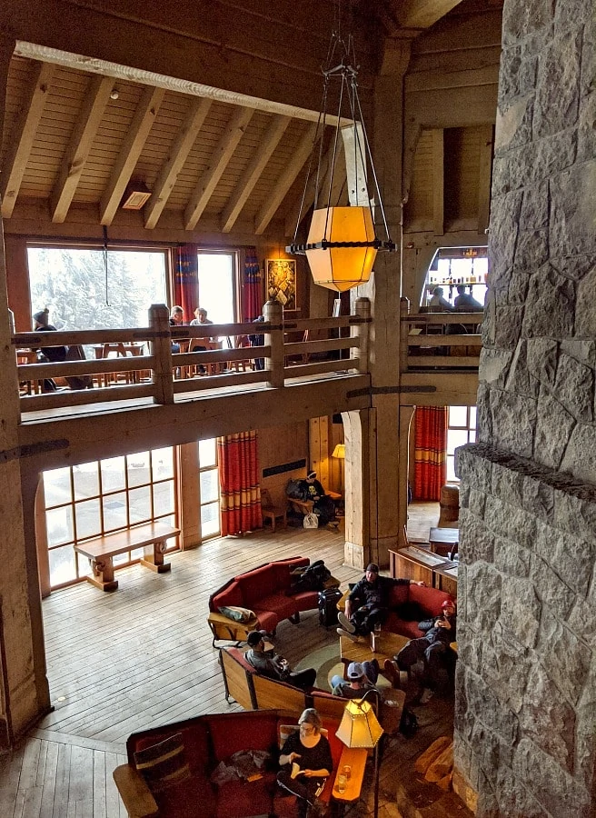 Timberline Lodge Two Story Lobby Dining Area