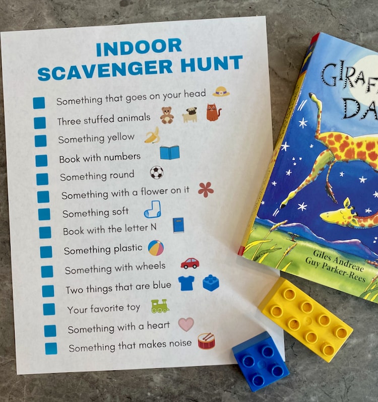 Indoor scavenger hunt for kids
