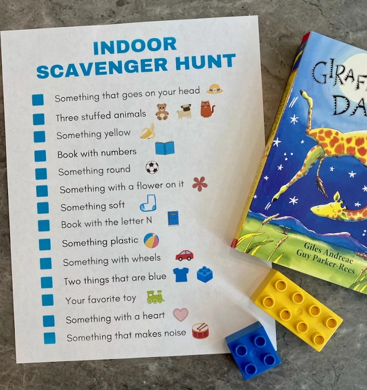 Indoor scavenger hunt for kids