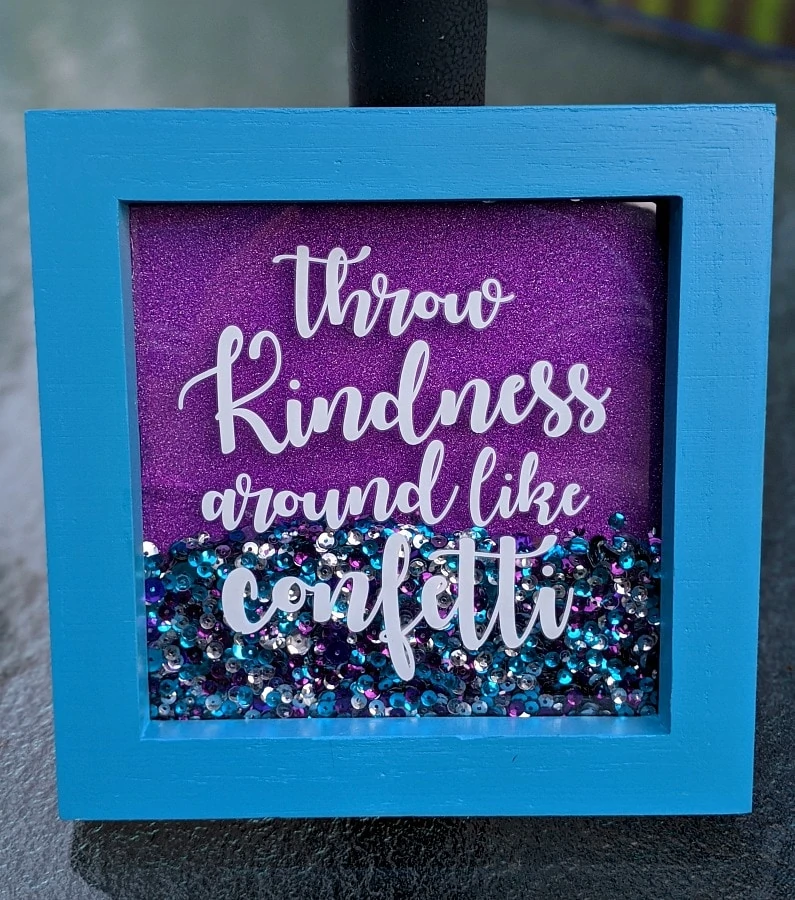 Kindness Confetti Shaker Frame from Annies Creative Kids