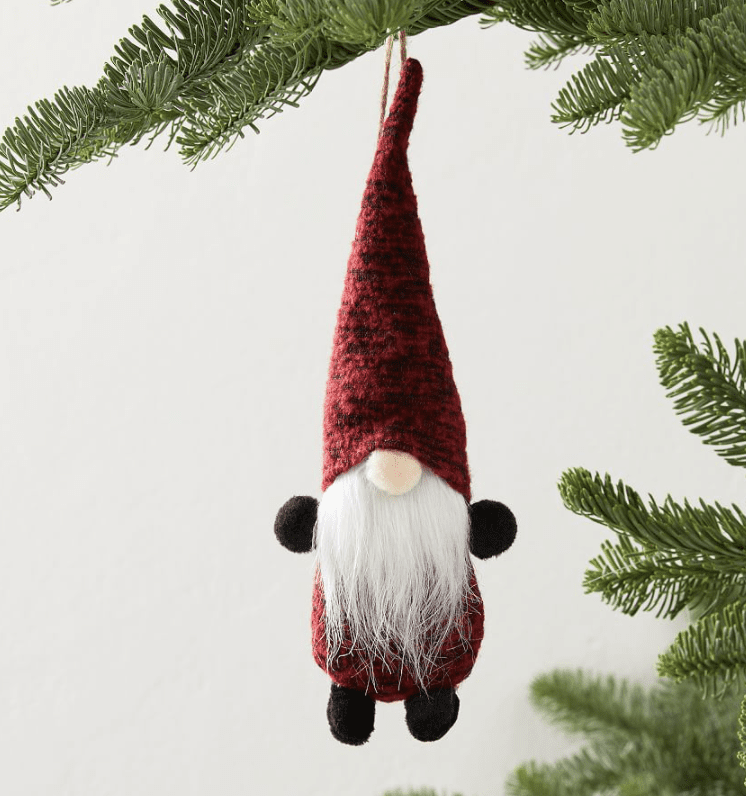 felt gnome ornament