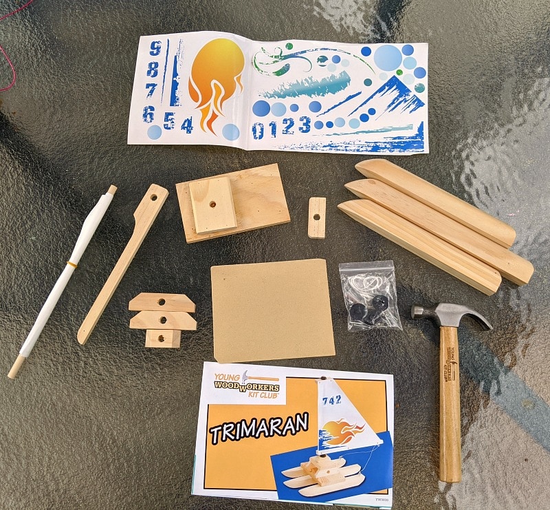 Young Woodworkers Club Sailboat Project Materials