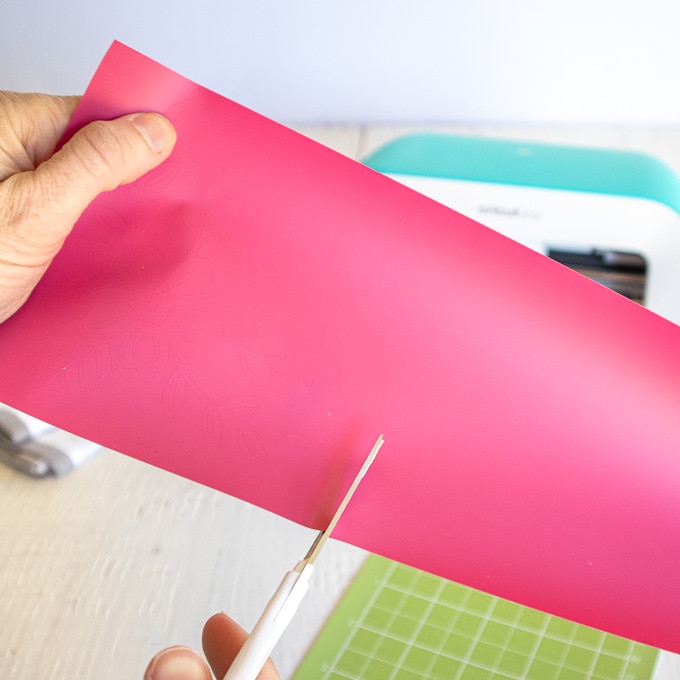 Cutting vinyl for Cricut Joy tea towel