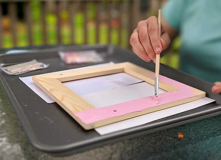 Painting the Floral Jewelry Organizer Craft