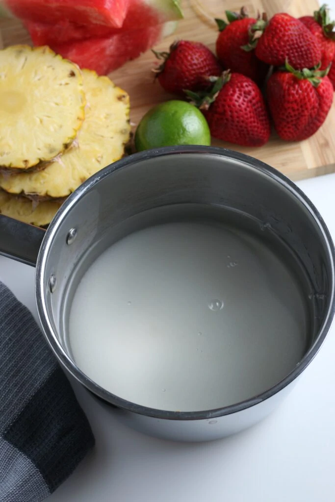 Cooking watermelon sorbet