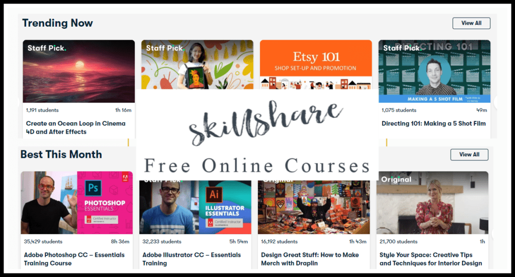 Skillshare free trial