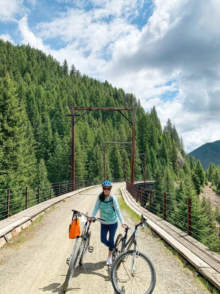 Route of the Hiawatha Trail in Wallace Idaho Bicycle Ride