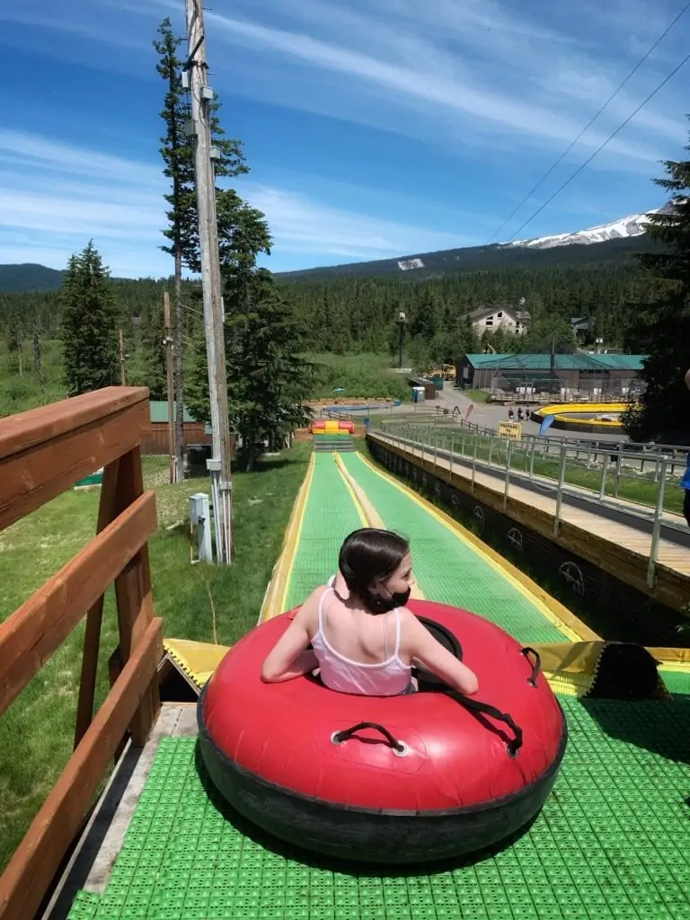 summer tubing on Mt Hood