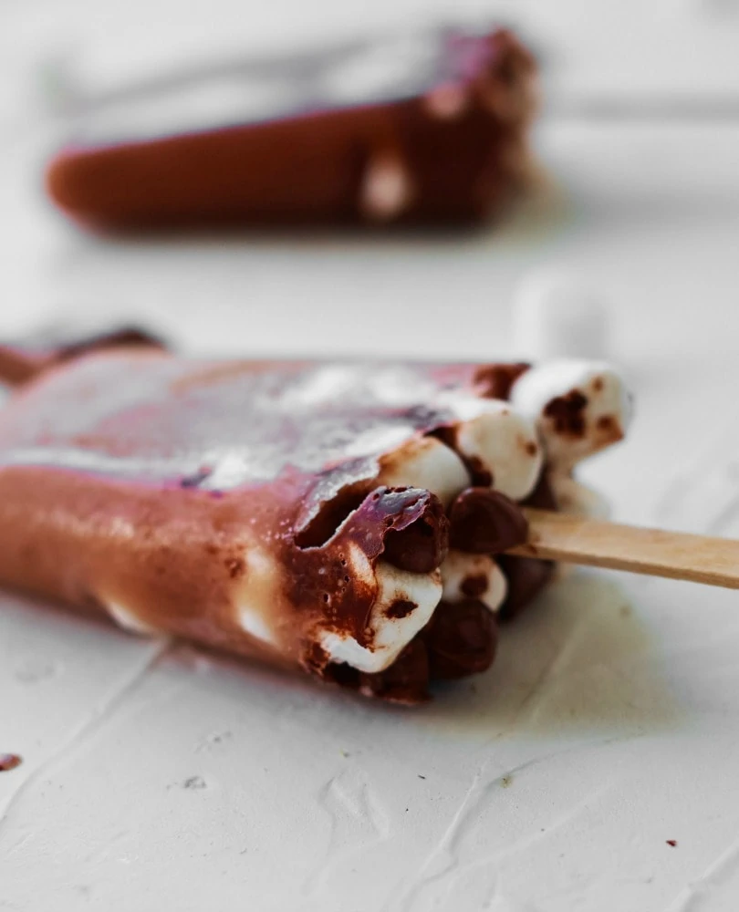 S'mores Popsicles Close Up