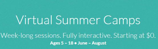 virtual summer camps banner