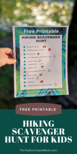 HIking Nature Scavenger Hunt for Kids