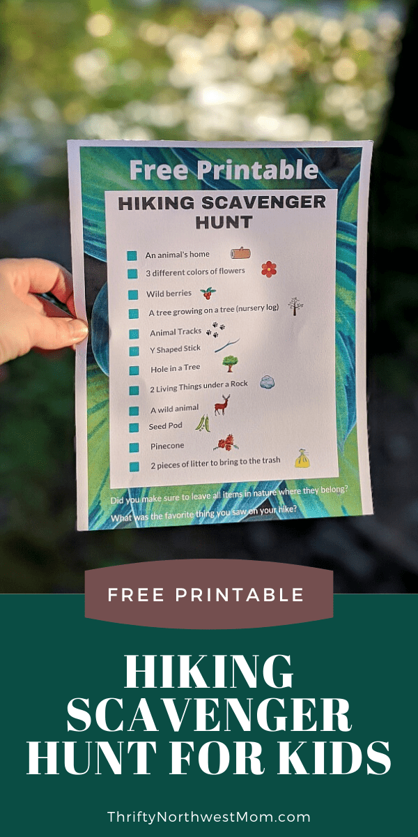 Nature Scavenger Hunt Printable