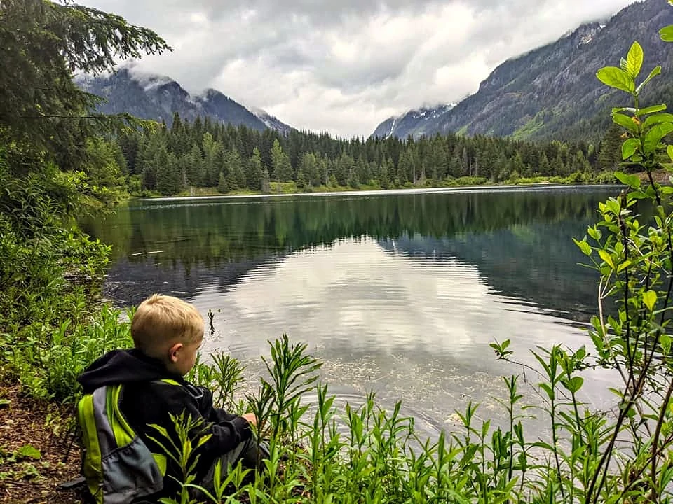 Gold Creek Pond in the mountains