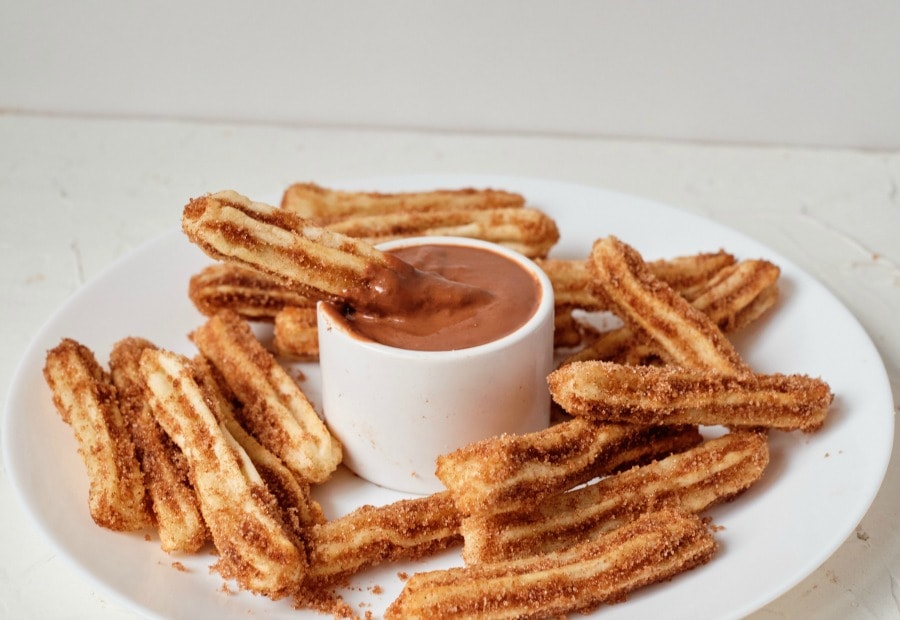 Homemade Churros with Chocolate Sauce