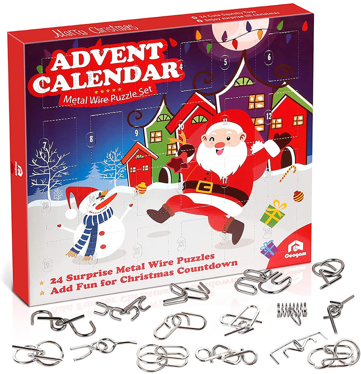 WloveTravel Kids Christmas Advent Calendar 2020 Holiday Set for Girls 24Pcs Surprises to Discover