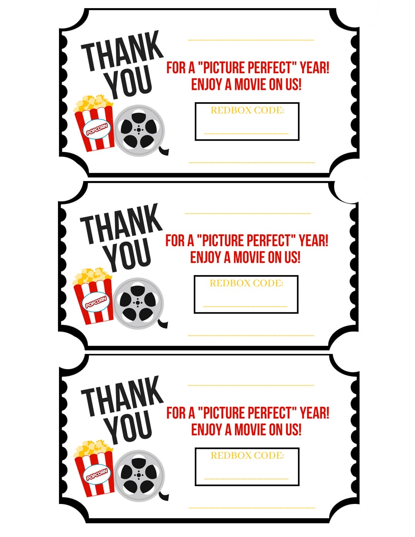 Movie & Redbox Gift Card Printable FREE! Thrifty NW Mom