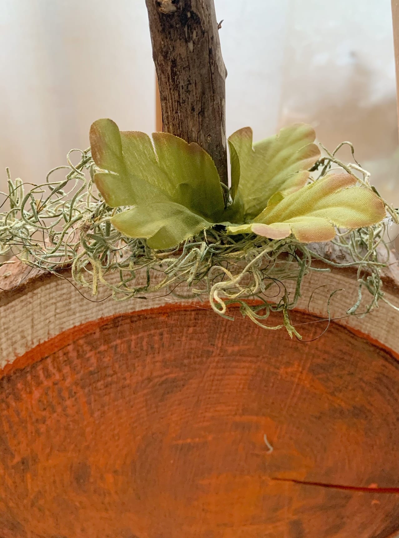 rustic wooden pumpkins