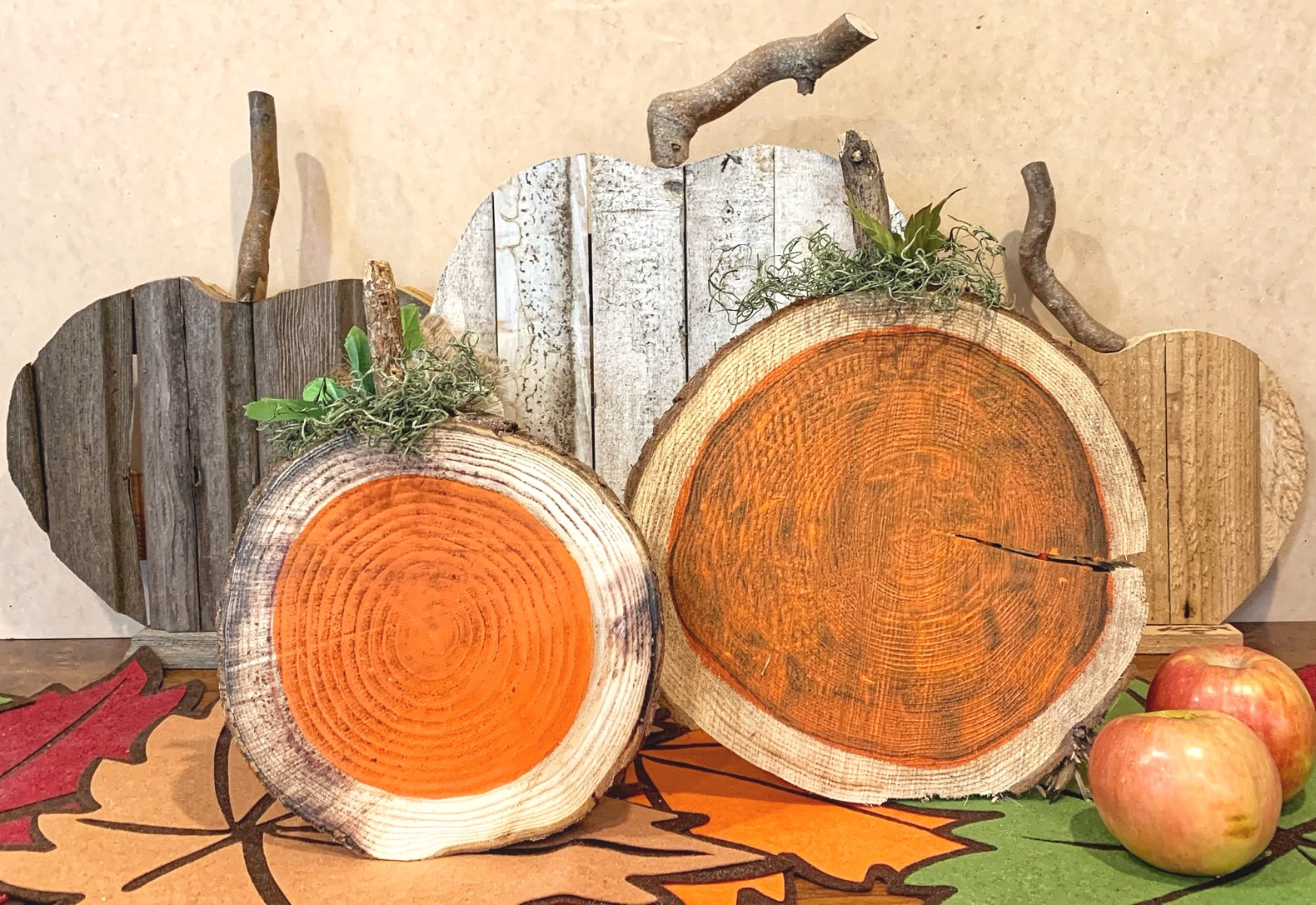 DIY Wood Pumpkins