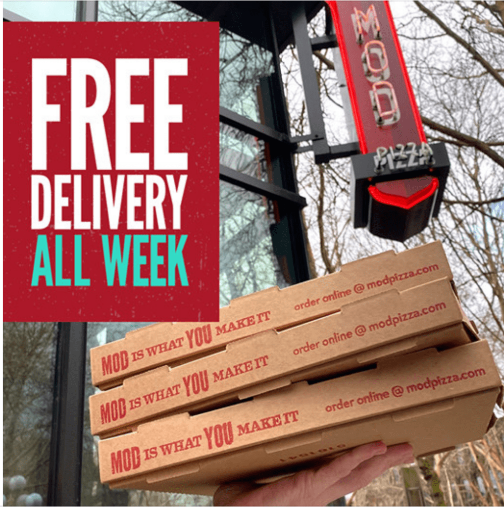 Mod PIzza Free Delivery