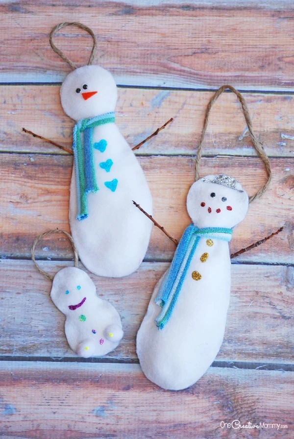 Felt Snowman Christmas tree Ornaments