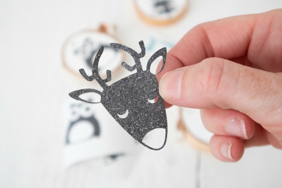 Reindeer Glitter Vinyl for Wood Ornaments