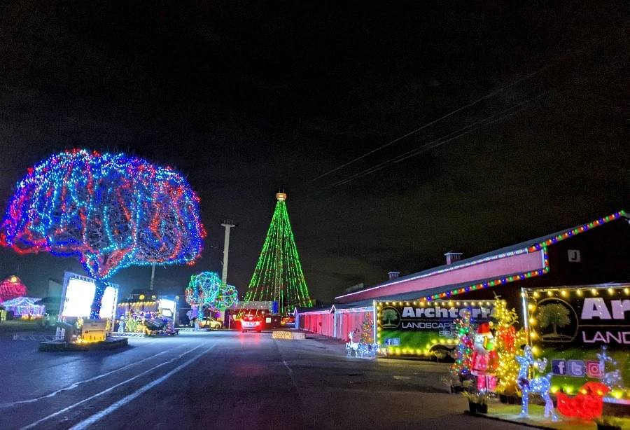 Christmas light display at Puyallup Fair