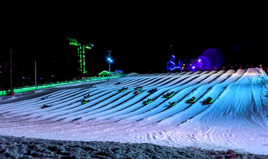 Cosmic Tubing at Ski Bowl at Mt Hood