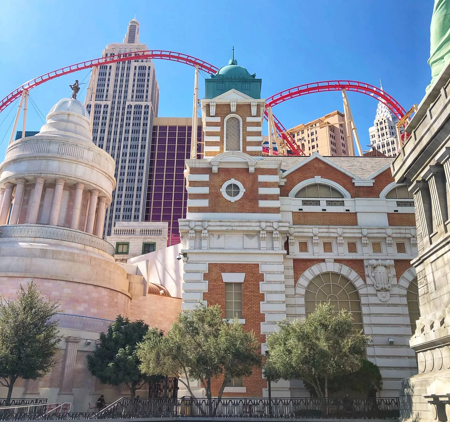 Roller coaster at New York New York Las Vegas