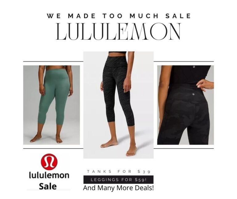 Lululemon 'We Made Too Much Section' Sale: Score Deals 50% Off