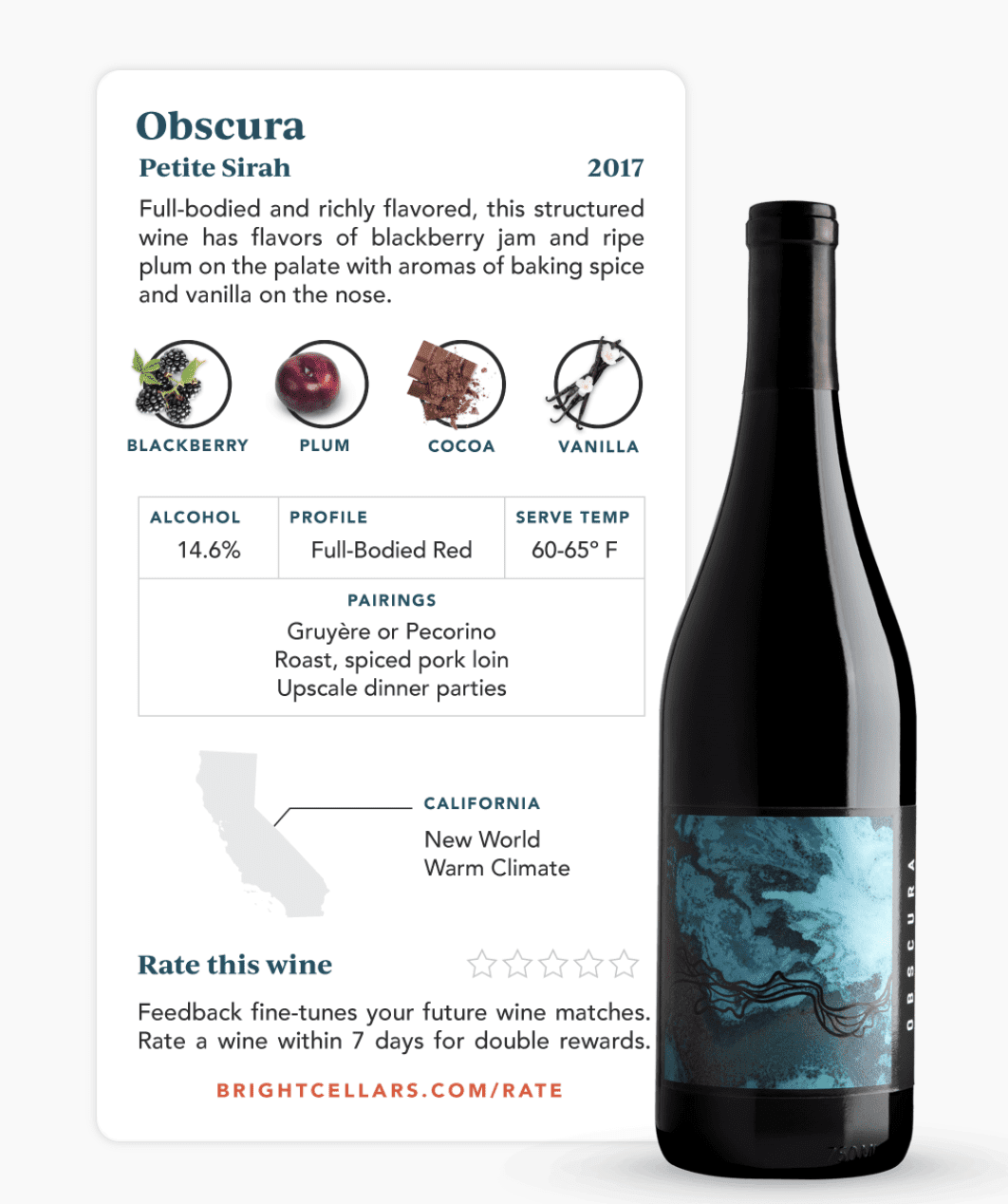 Bright Cellars Wine Information