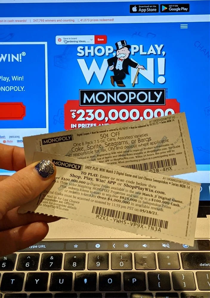 Safeway Albertsons Monopoly Game Tickets