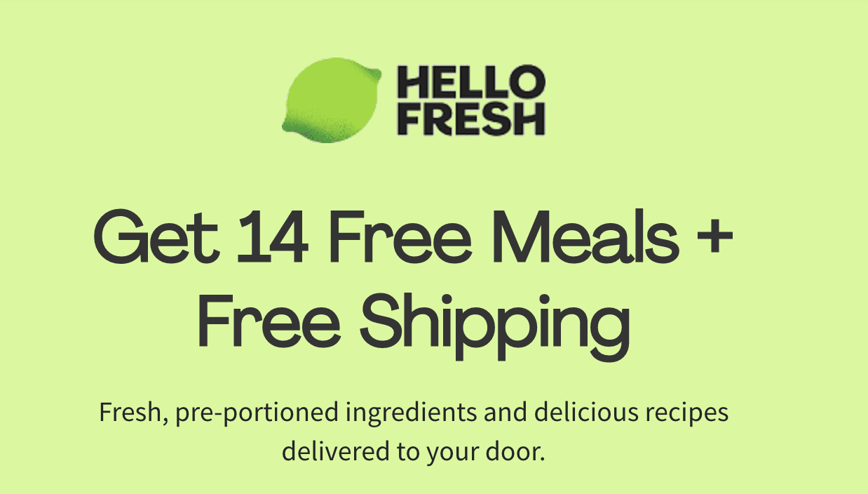 Hello Fresh 14 free meals