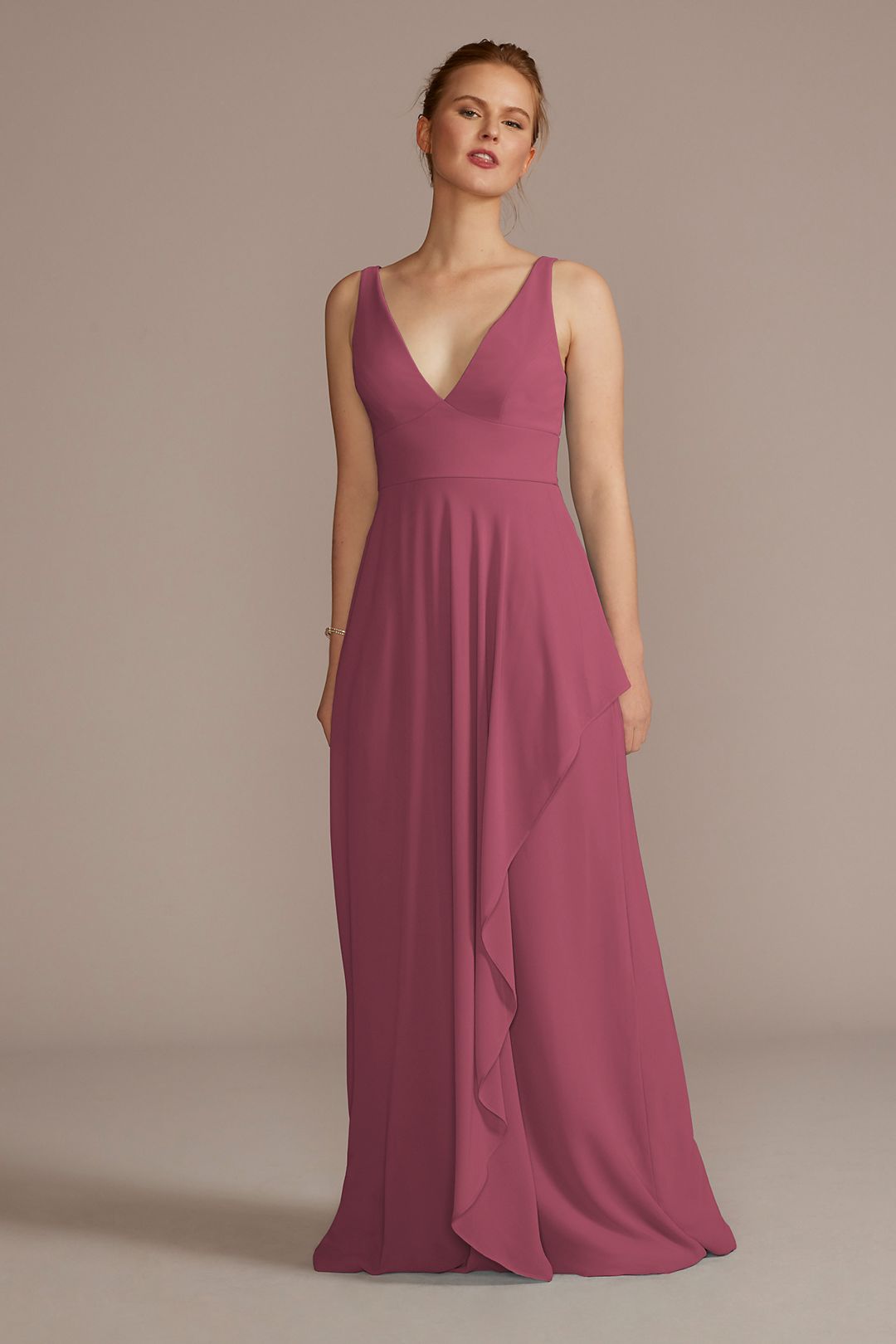 chiffon v neck tank dress