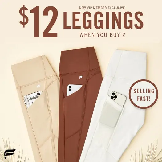 Fabletics Leggings $12 Each +70% off Sale! Great Activewear