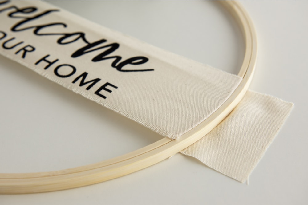  Add fabric to the hoop