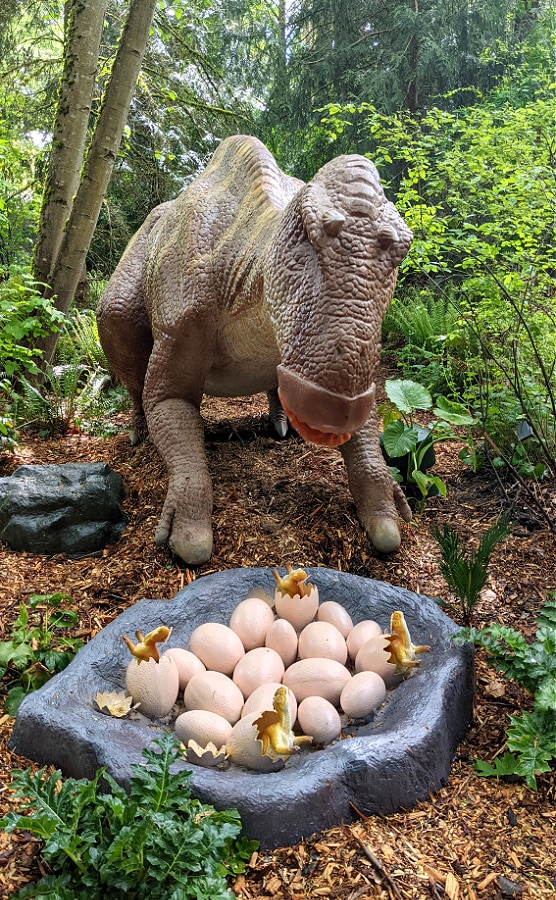 Dinosaur with Babies at Woodland Park zoo
