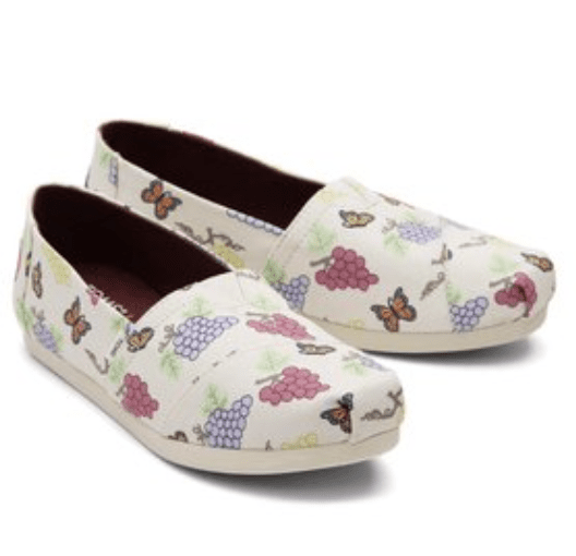Toms butterflies & grapes shoes