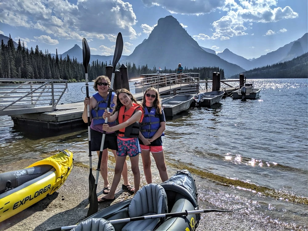 Two Medicine Lake Kayaking at Glacier National park