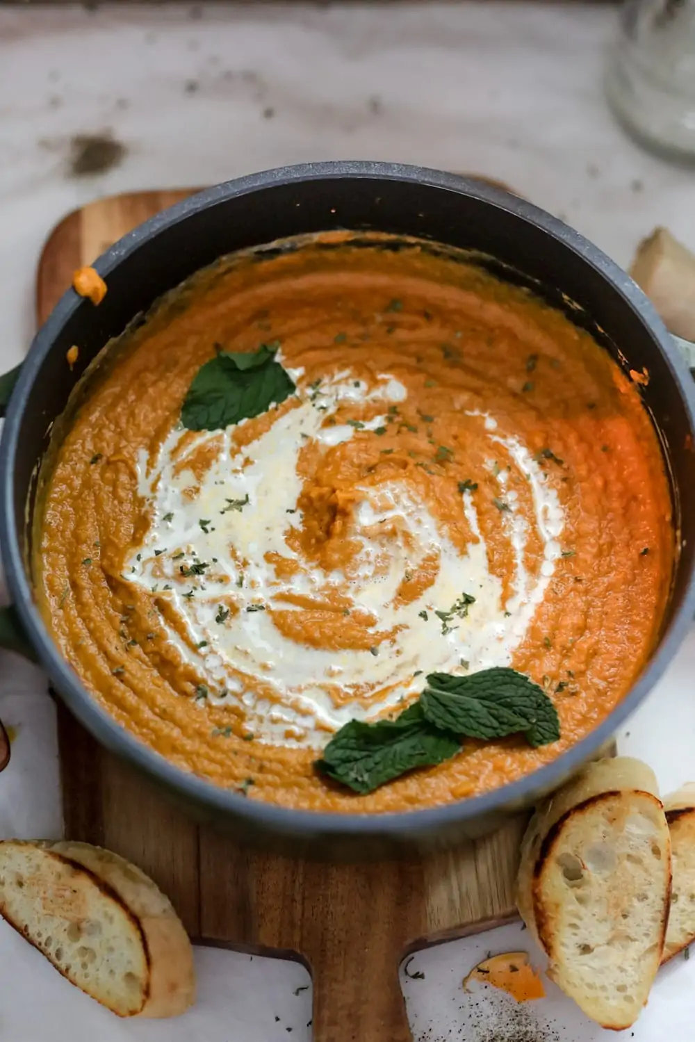 butternut squash soup with coconut milk and red curry