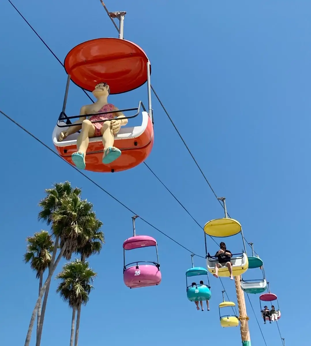 Sky ride at Santa Cruz Boardwalk