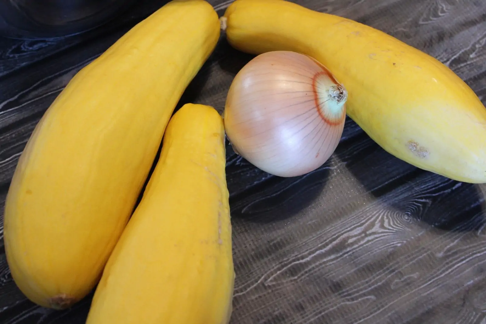 yellow squash and onion